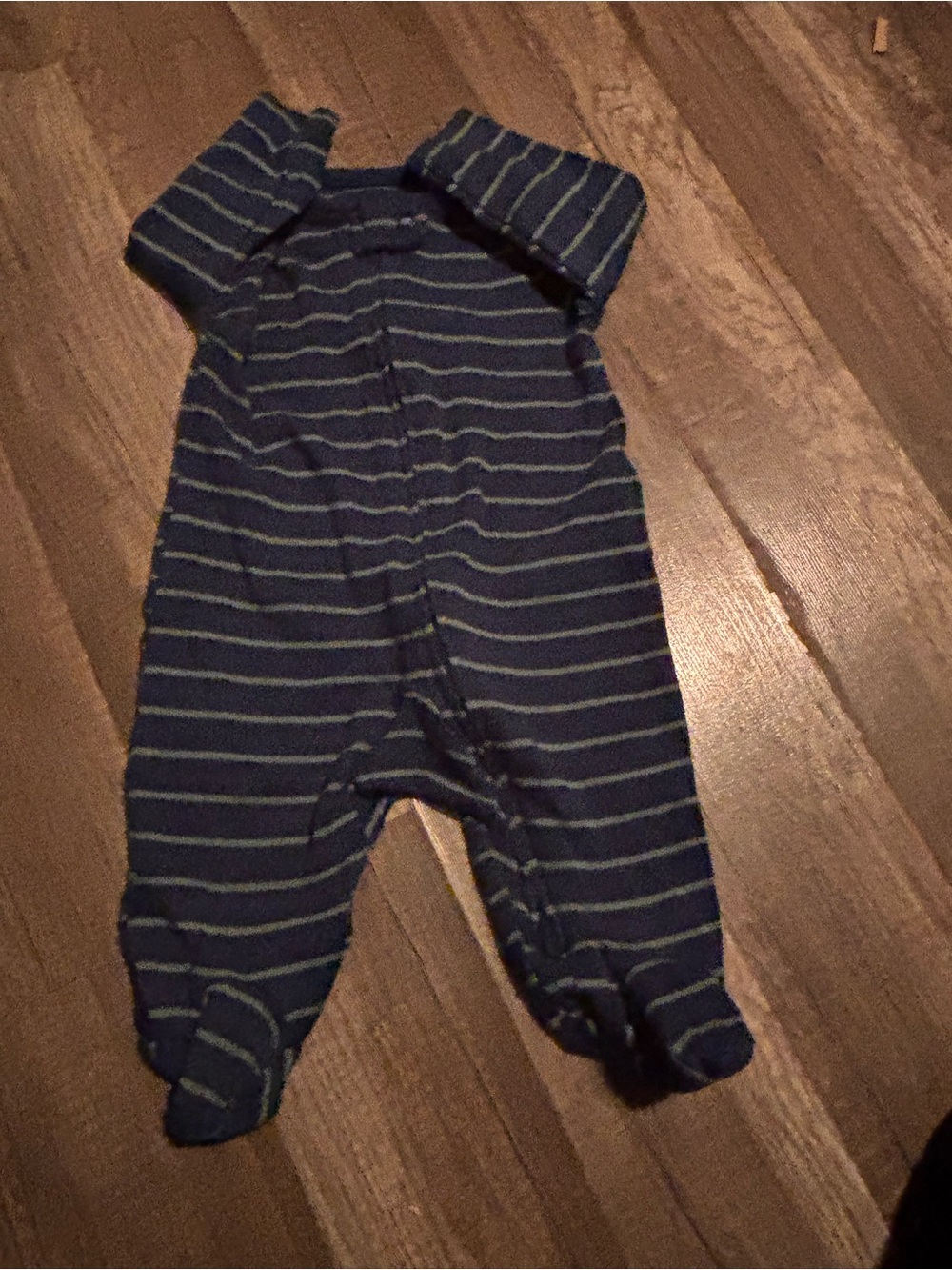 Carter's Navy Blue and Light Green Striped One-Piece Bodysuit